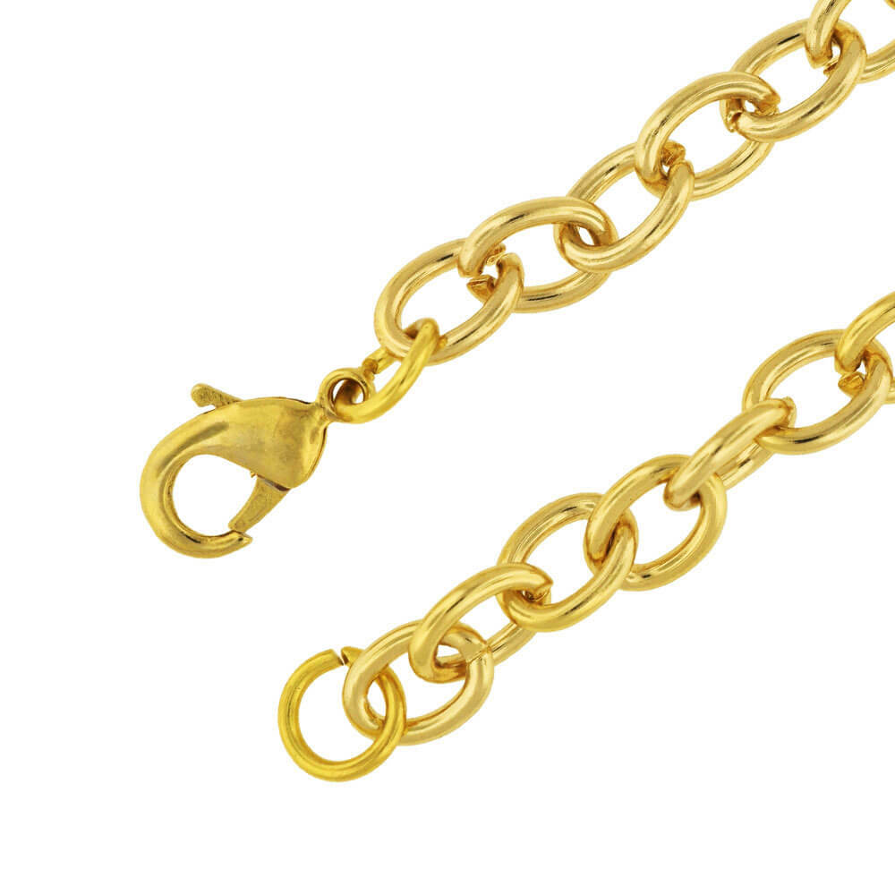 PinMart’s Gold Plated Metal Chain Link Charm Bracelet