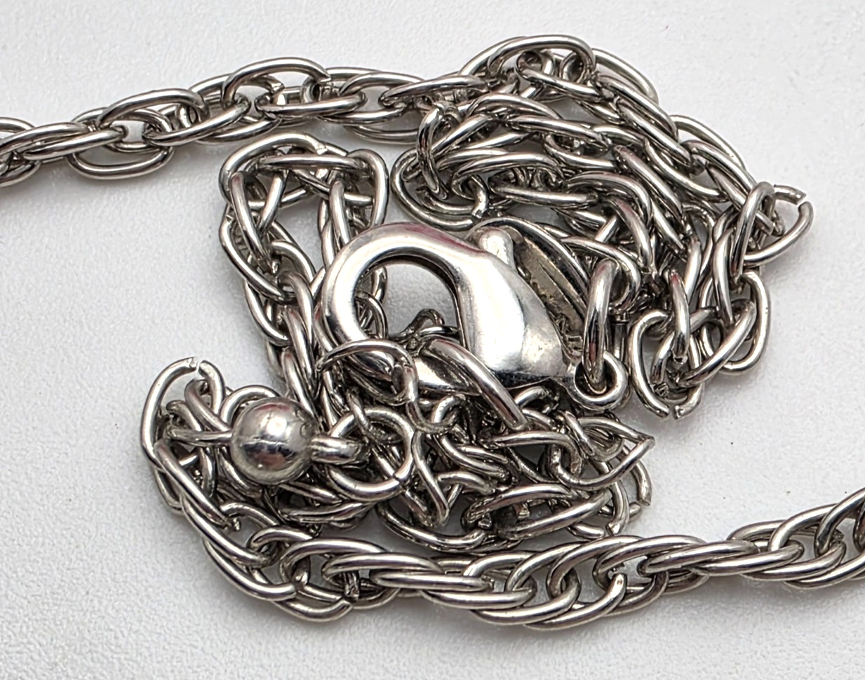 Express Silver Tone Clear Crystal Bib Necklace, Square Teardrop Statement 19 in