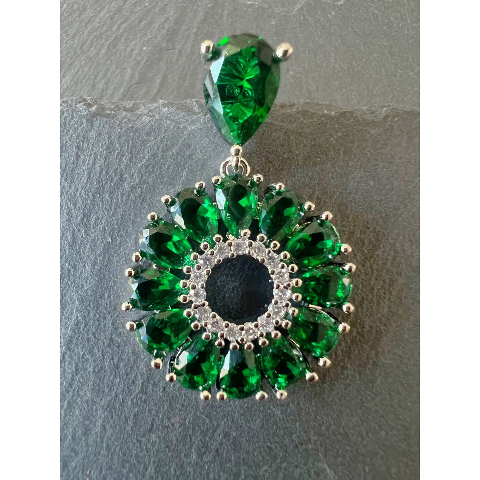 Zircon Earrings Green Zircon Earrings Dangle Earrings Small Earrings for Women