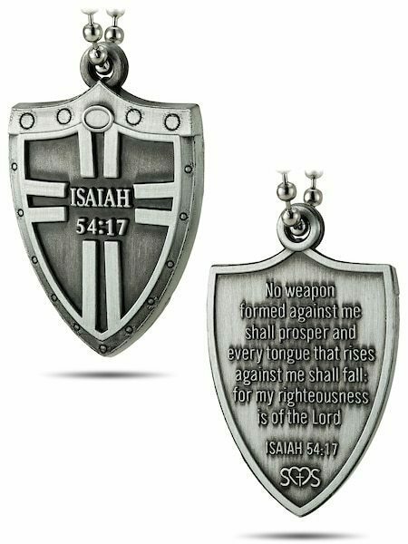 Isaiah 54:17-Antique Finish Battle Shield (4 Pack)