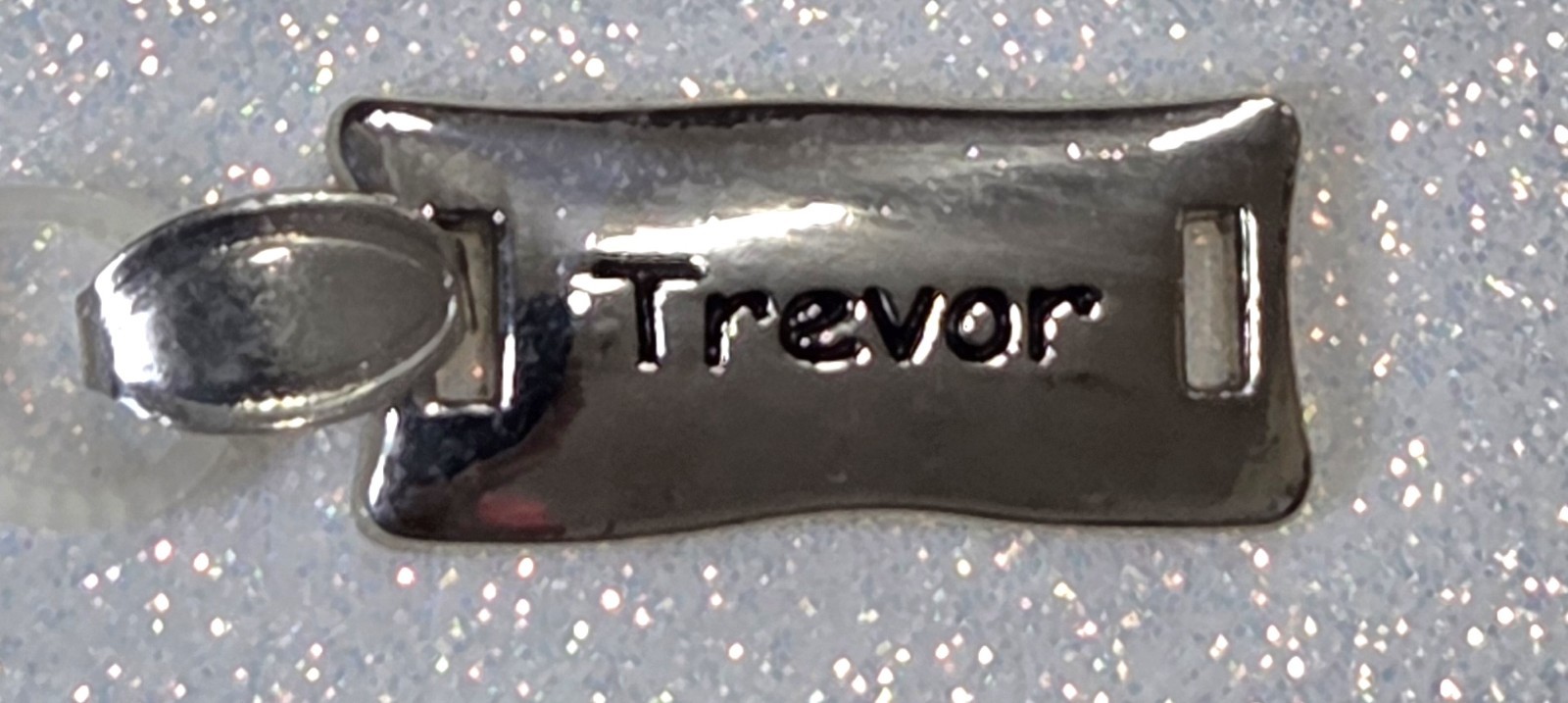 Trevor Vintage Ganz Charm Links Interlocking 1 Inch Silver Tone New 2000s