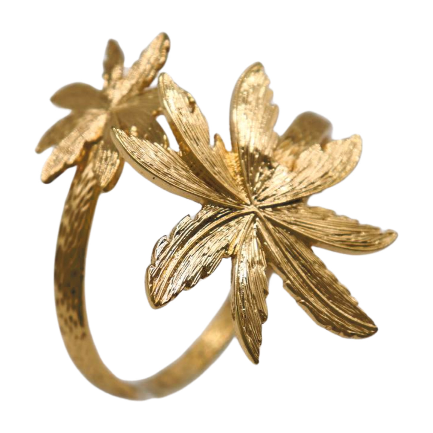 Women Wrist / Arm Cuff Bracelet Gold Metal Flowers Wrap Around Cute Accessory