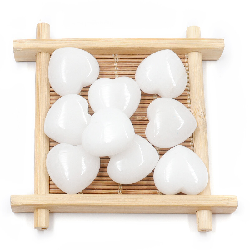 Natural Stone Heart Charms Healing Reiki Mix Beads for Jewelry making no hole