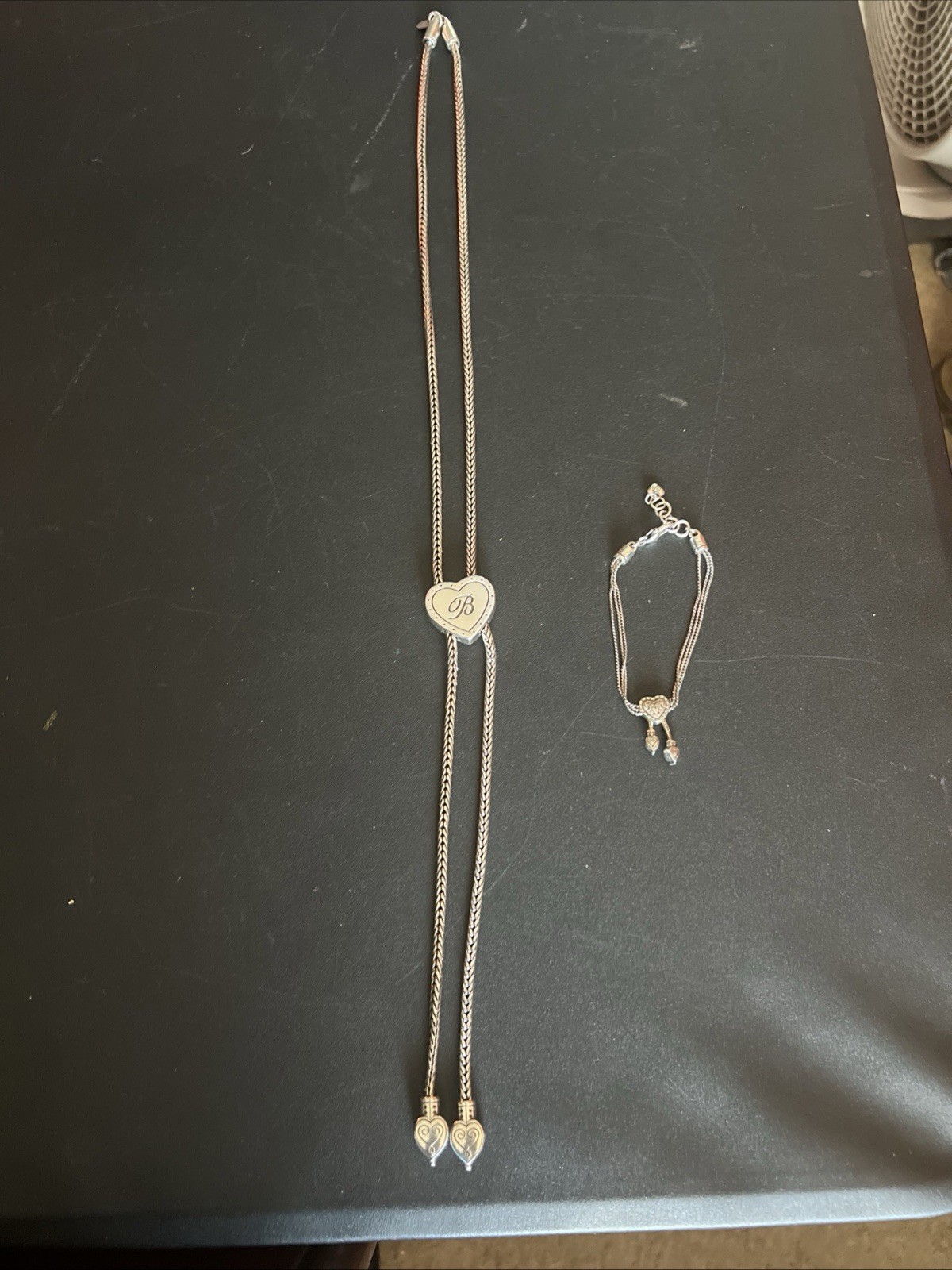 Brighton Heart Silver Necklace And Bracelet