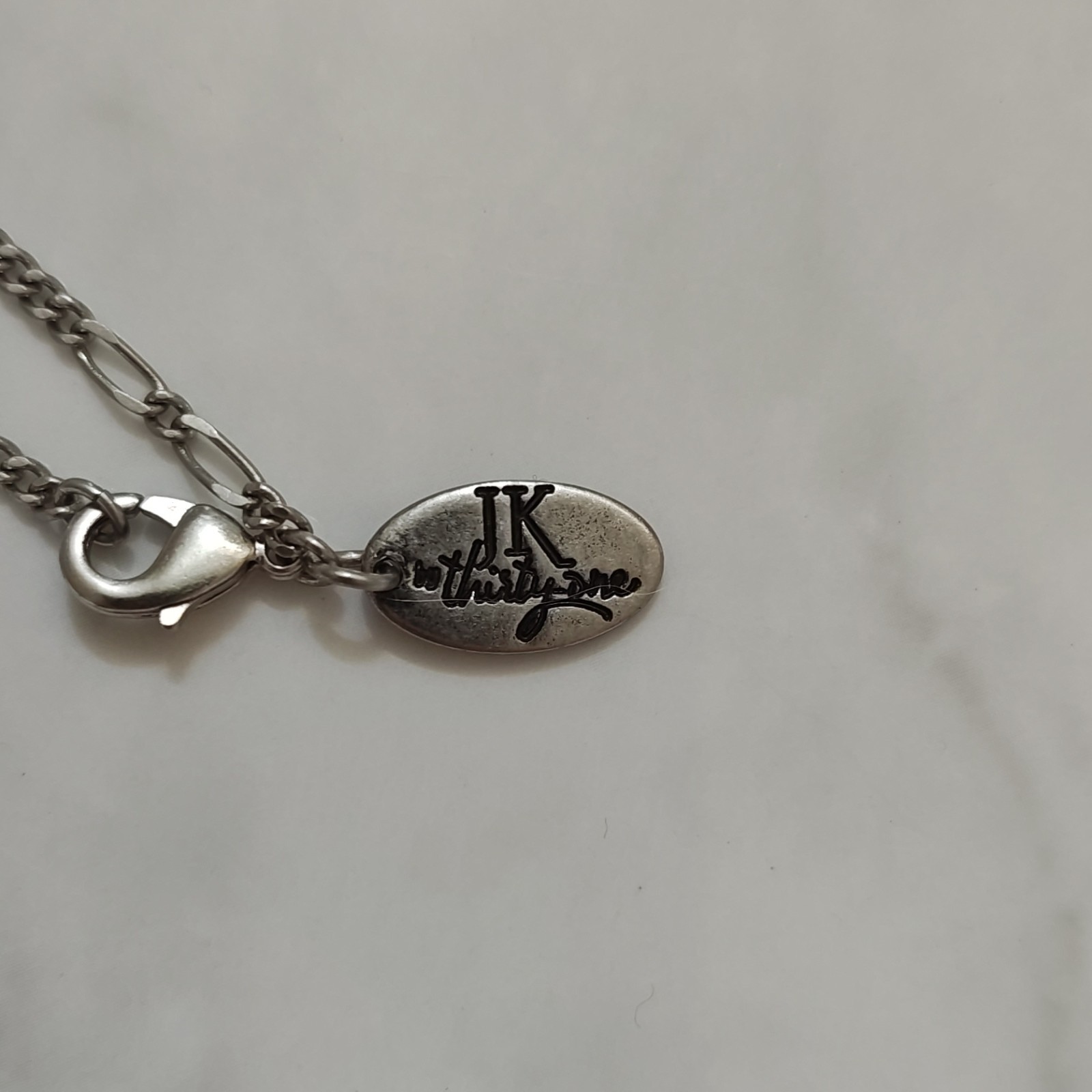 JK By thirty-one Silver Tone Cable Chain Horseshoe Necklace