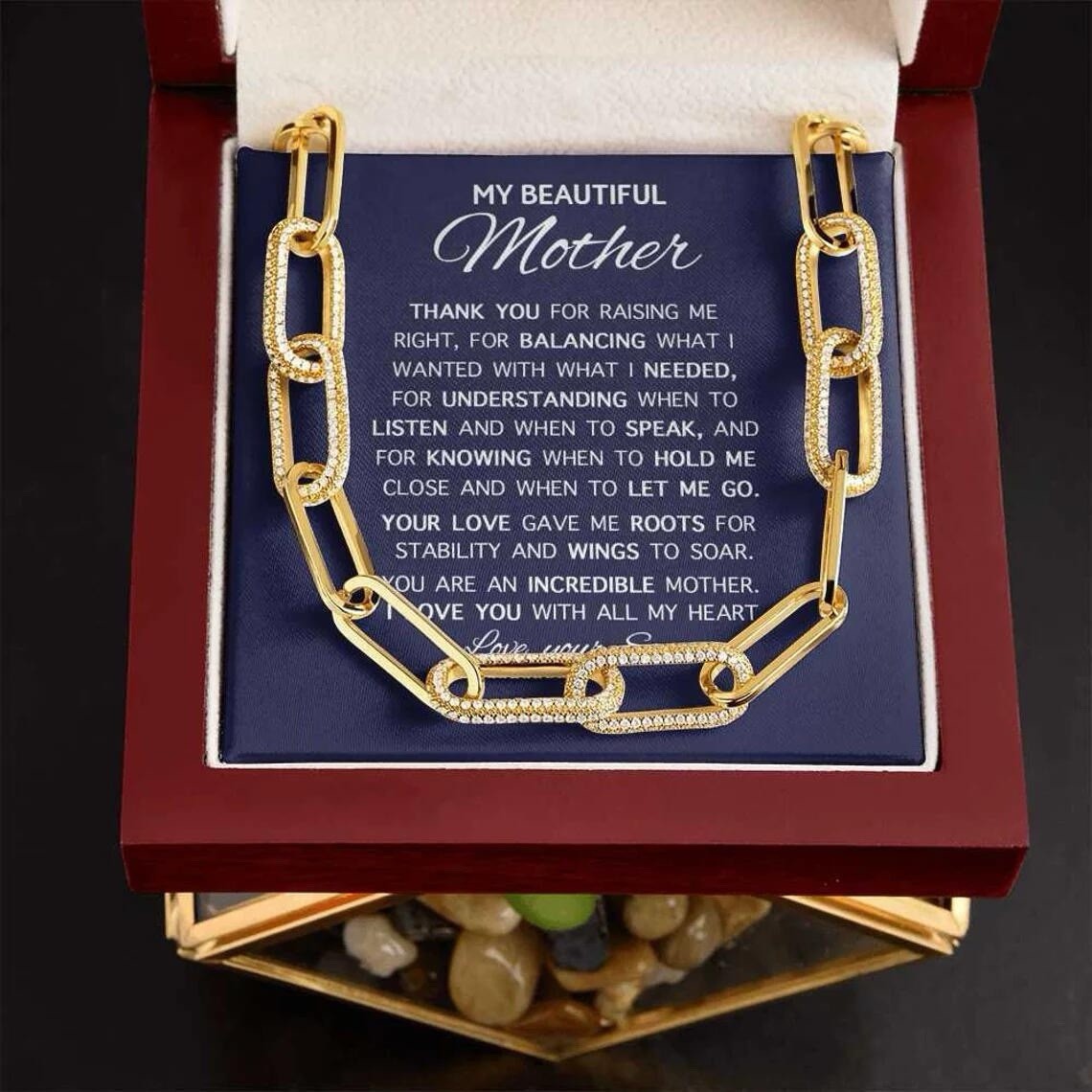 To My Mother necklace Mother’s day Birthday christmas heartfelt Gift from son