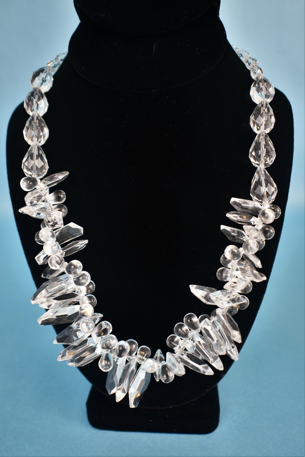 Multifaceted Clear Statement Necklace Signed mark. / AVON NEW – NO Box Icicles