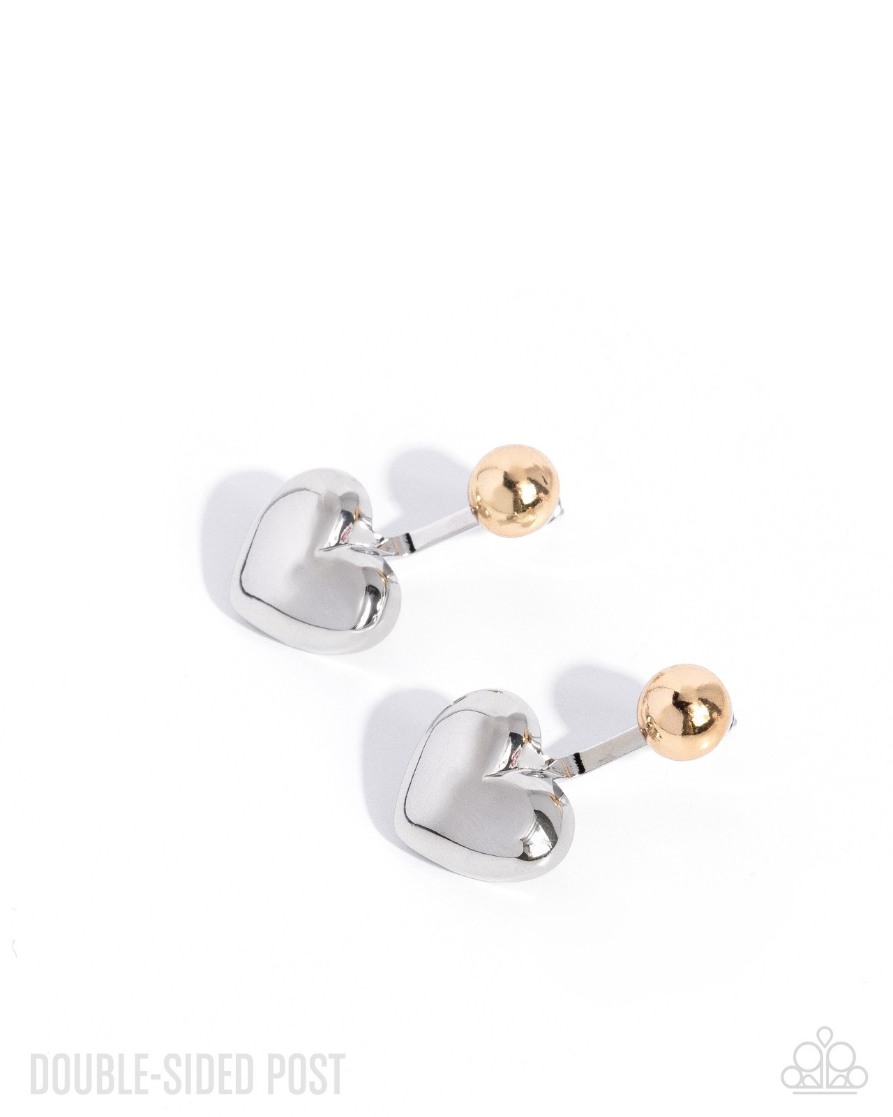 Paparazzi Flirty Finale – Multi – Double Sided – Glossy Gold Bead – Silver Heart