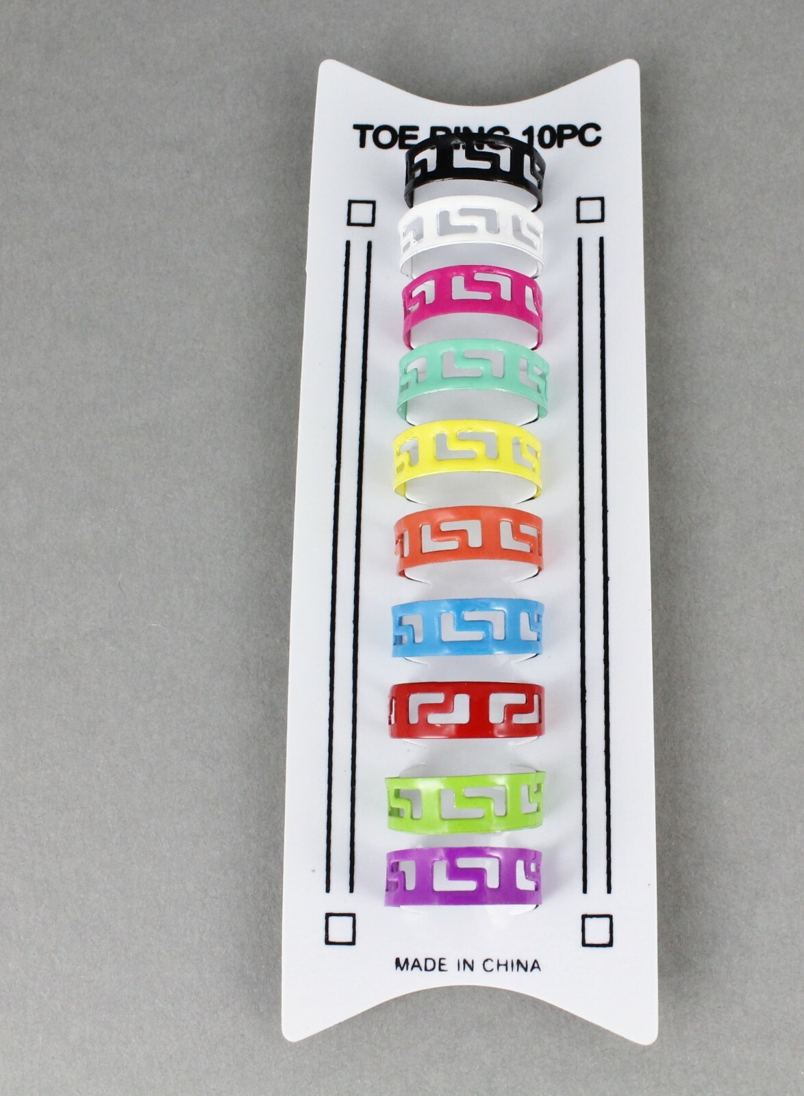 10 toe rings multi color painted metal toe rings open back adjustable geometric