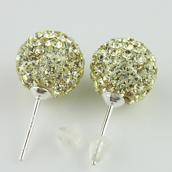1Pair Czech Crystal Disco Ball Stud Sparkle Earring 4mm 6mm 8mm 10mm