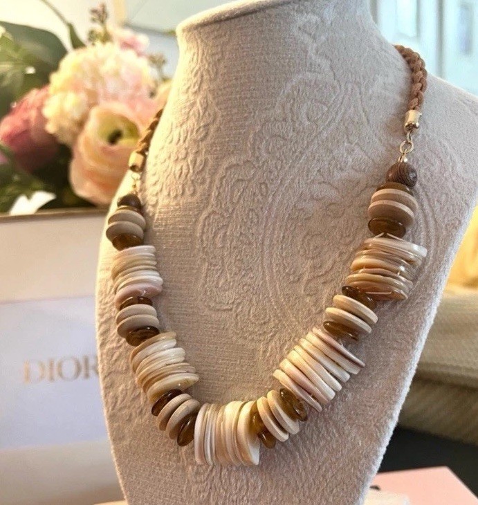 NWT Free People Isabella Bohemian Natural Wood Necklace