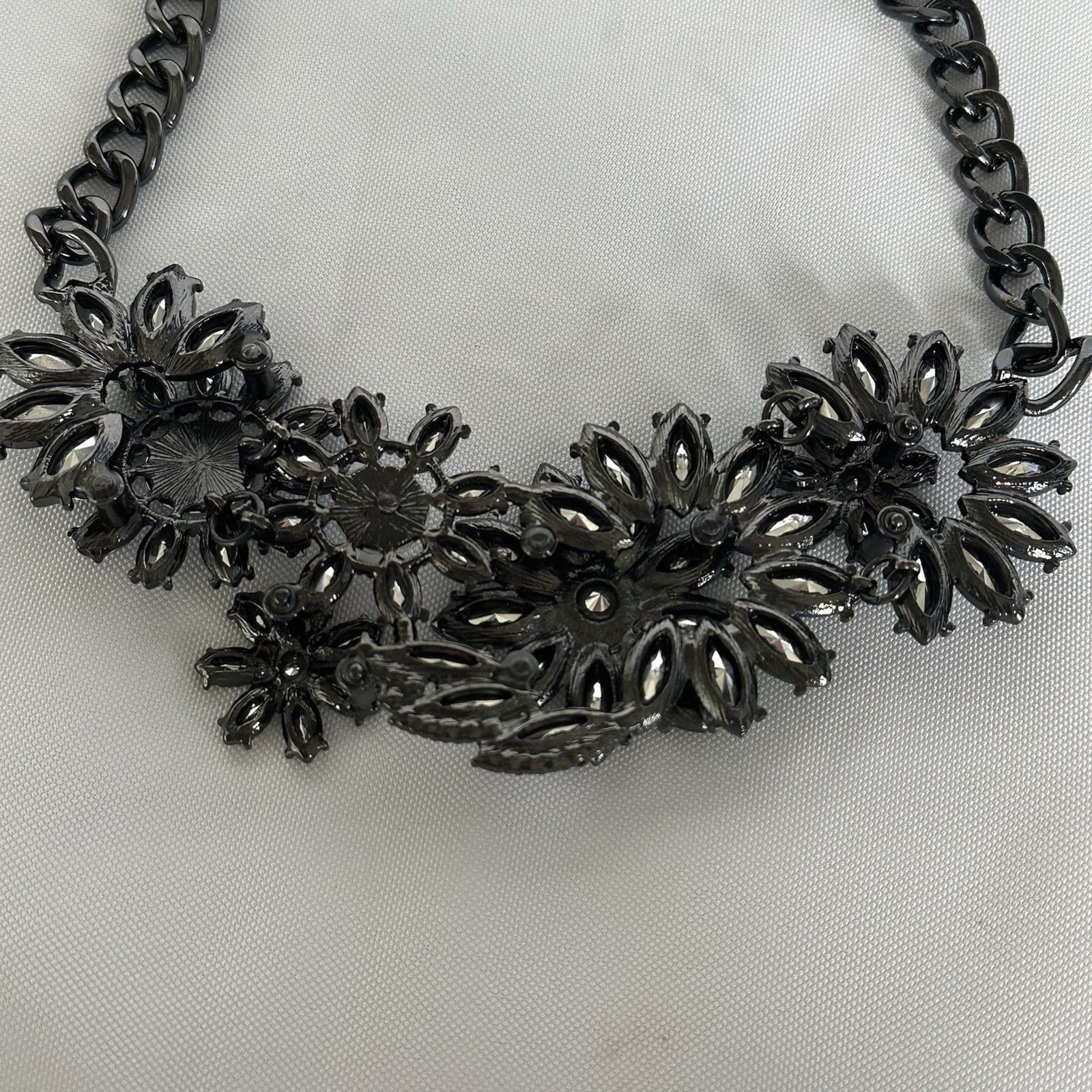 Joan Rivers Classic Collection Bouquet Garden Vintage Blue Statement Necklace