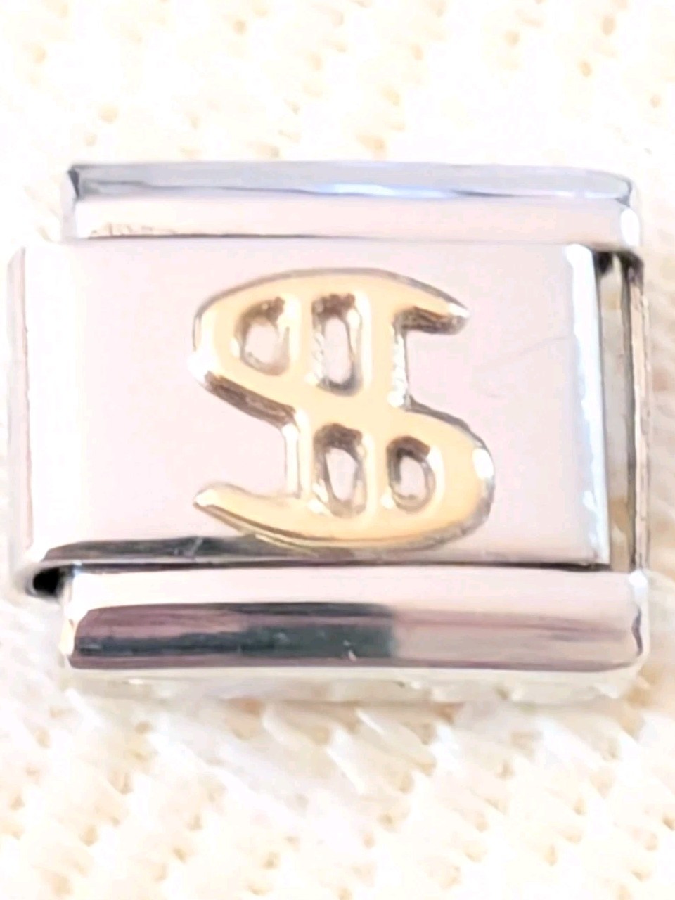 Authentic Nomination Gold 18k $ Dollar Symbol Italian Charm Classic 9mm C143