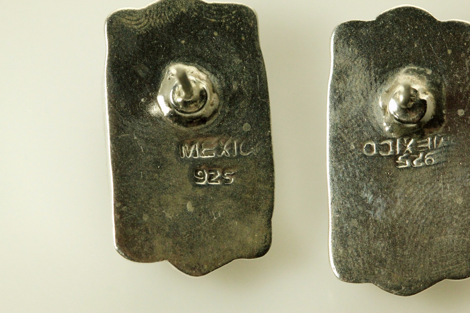 925 Sterling Silver Square Blue Stone Earrings Post 17 grams (EAR4294)
