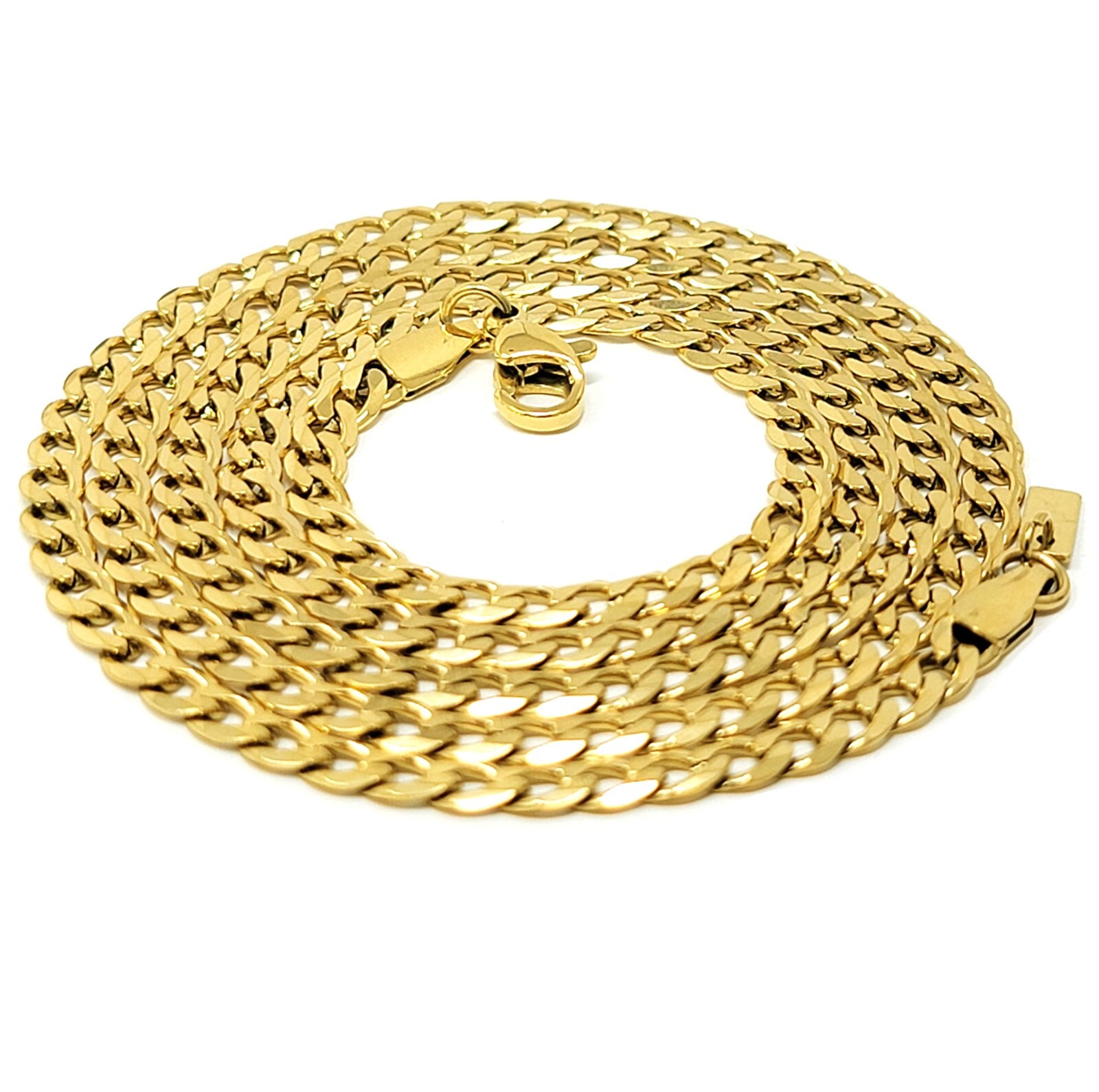 Stainless Steel Cuban Chain 16, 18, 20, 24 inches Necklace for Men and Women