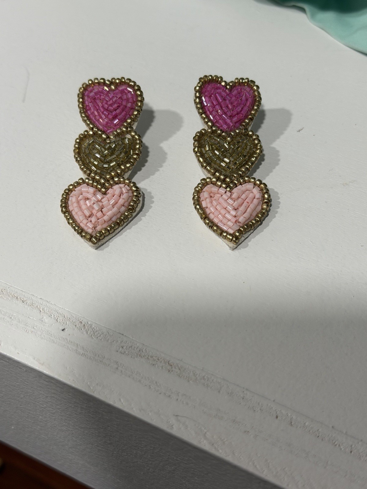 Beaded Heart Earrings – Boutique – Pre-owned