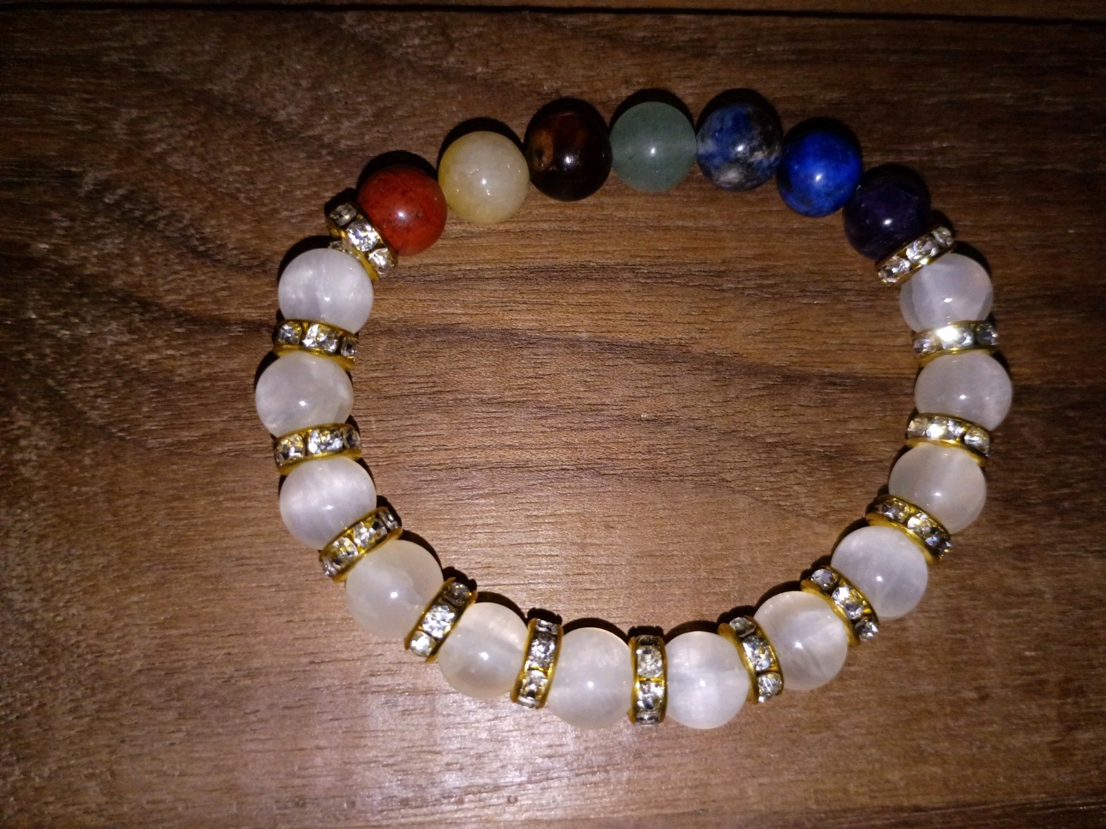 SUPER CHARGED Chakra Stones and Citrine Chip Stretchy Bracelet handmade, REIKI!