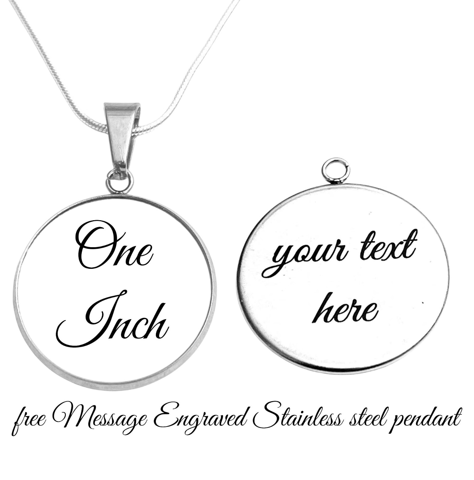 OLD ENGLISH SHEEP DOG Art Print S. Steel Necklace Free Engraved message on back