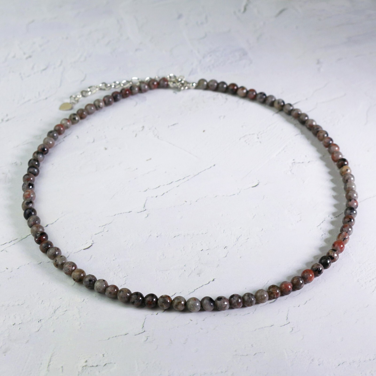 Yooperlite Delicate Stone 6mm Beads Necklace Crystal Dainty Choker 18″