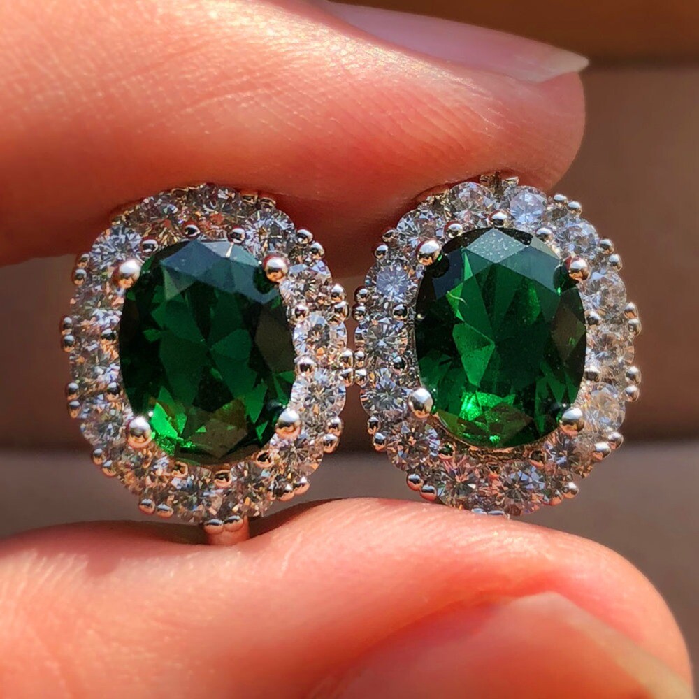 Stud Earring Fashion 925 Silver Filled Earring Cubic Zircon Women Jewelry