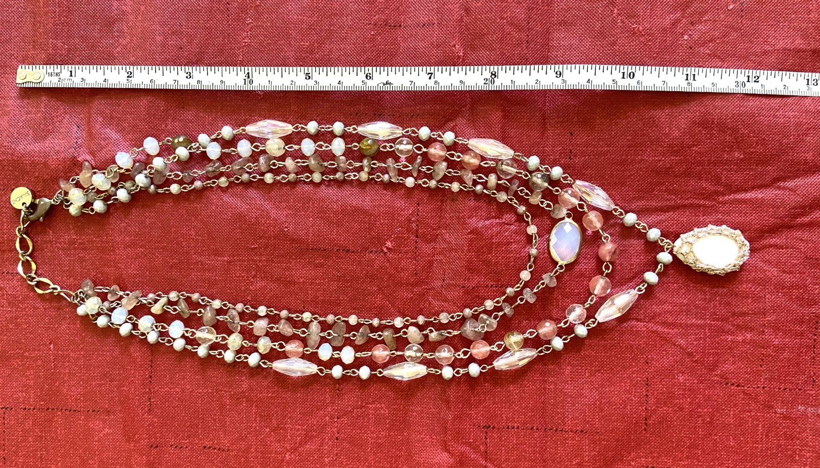 Layered Multi-Chain Beaded Necklace