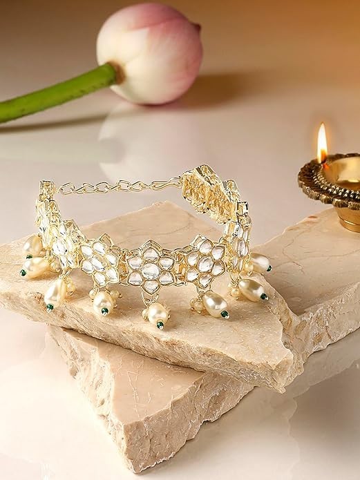 JAYWAR Luxury Gold Plated Bracelet for Women Arabic Bridal Wedding Bangle Royal