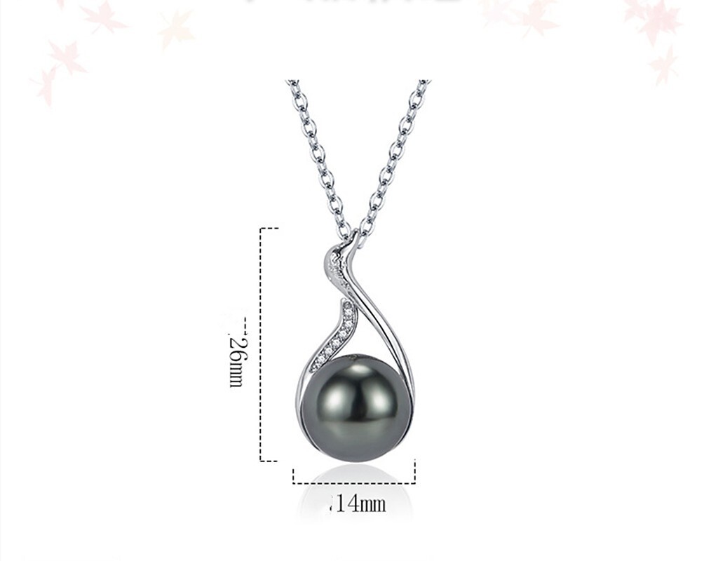 9-10MM GENUINE NATURAL PERFECT ROUND BLACK TAHITIAN PEARL NECKLACE 18 INCHES