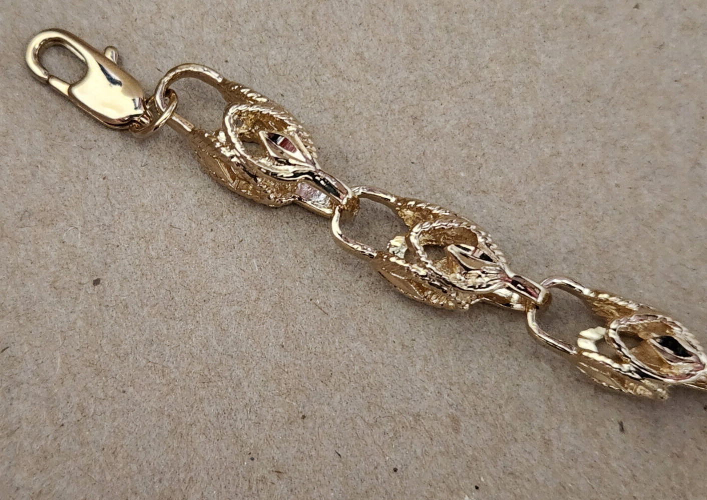 Men’s Lady’s Yellow Gold Plated Turkish Rope Bracelet 8in inch Long 9mm Wide New