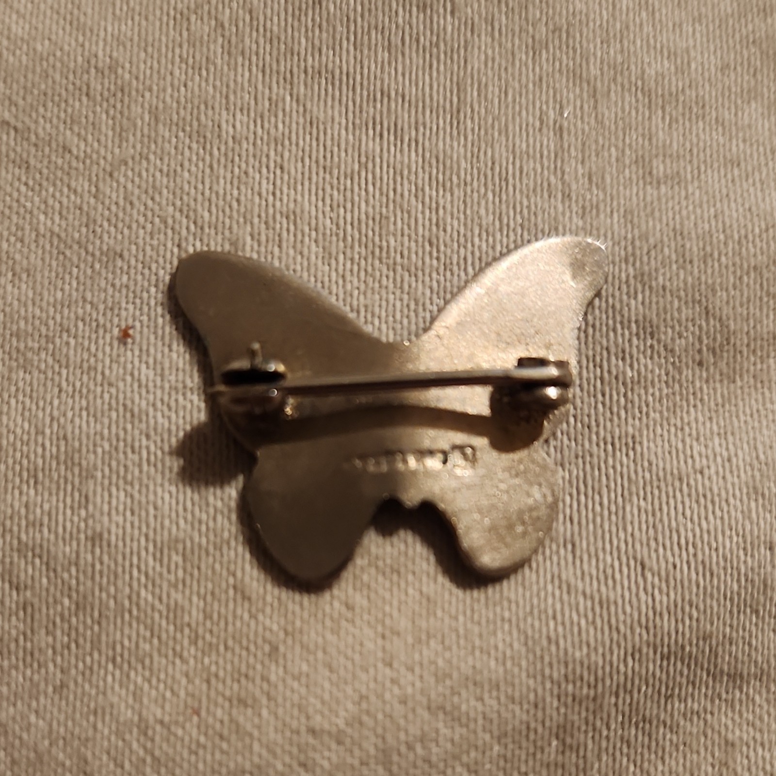 Vintage David Andersen Green Enamel Butterfly Pin (Sterling 925S)
