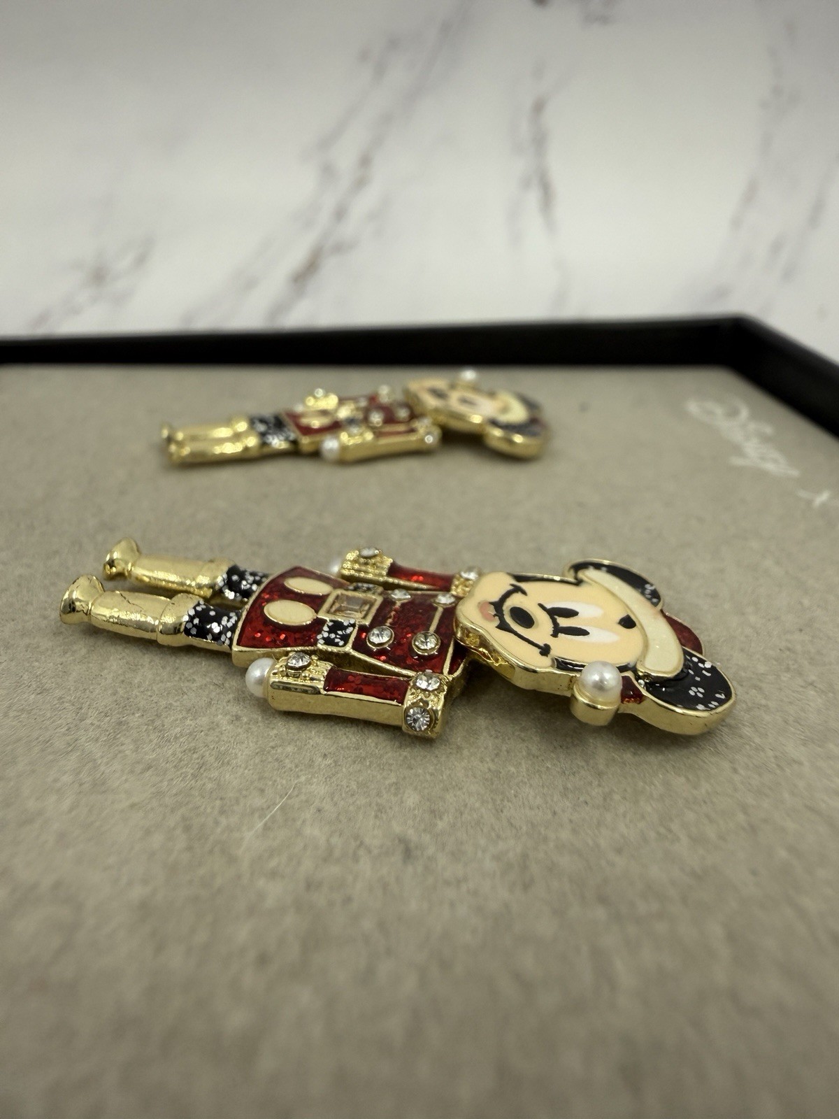 Disney x BaubleBar Mickey Mouse Nutcracker Dangle Earrings NIB 1.5”