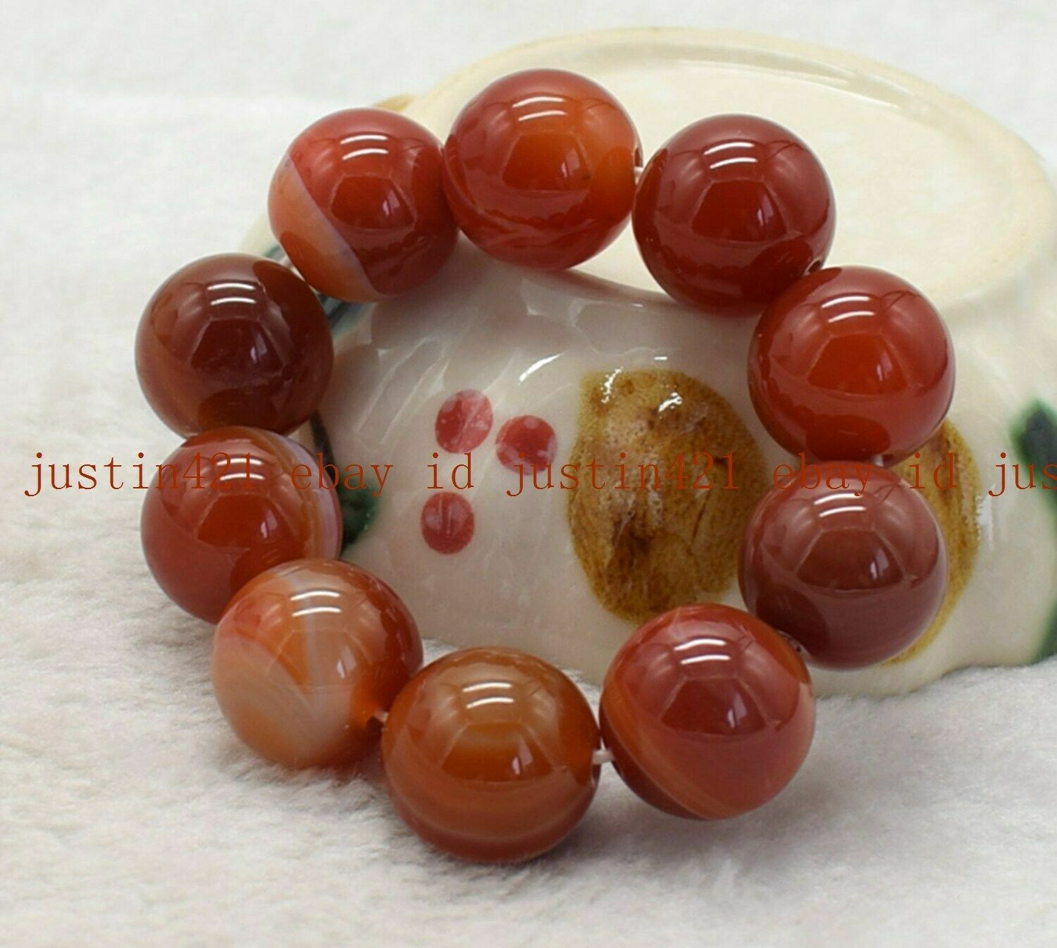 Huge 20mm Natural Multicolor Opal Agate Sugilite Gemstone Beads Bracelet 7.5 “