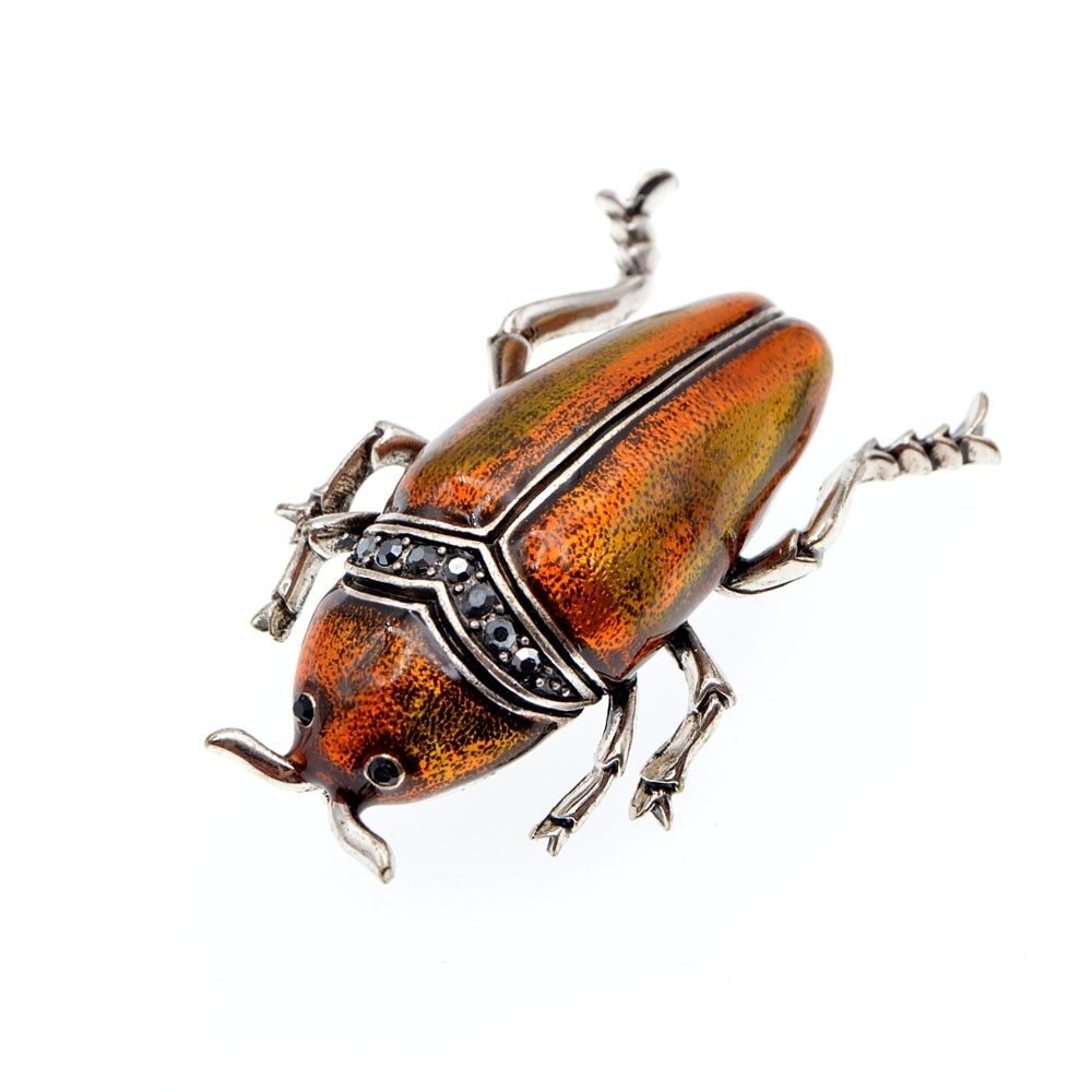 Fun Beetle Brooches Insect Pin Bug Brooch Women Men Jewelry Badges Fashion Gift