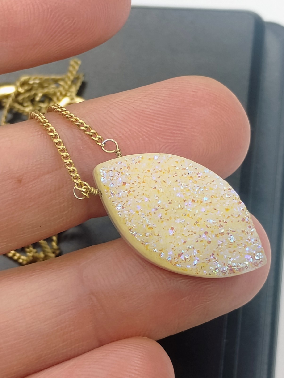 Luna Norte Druzy Pendant Necklace