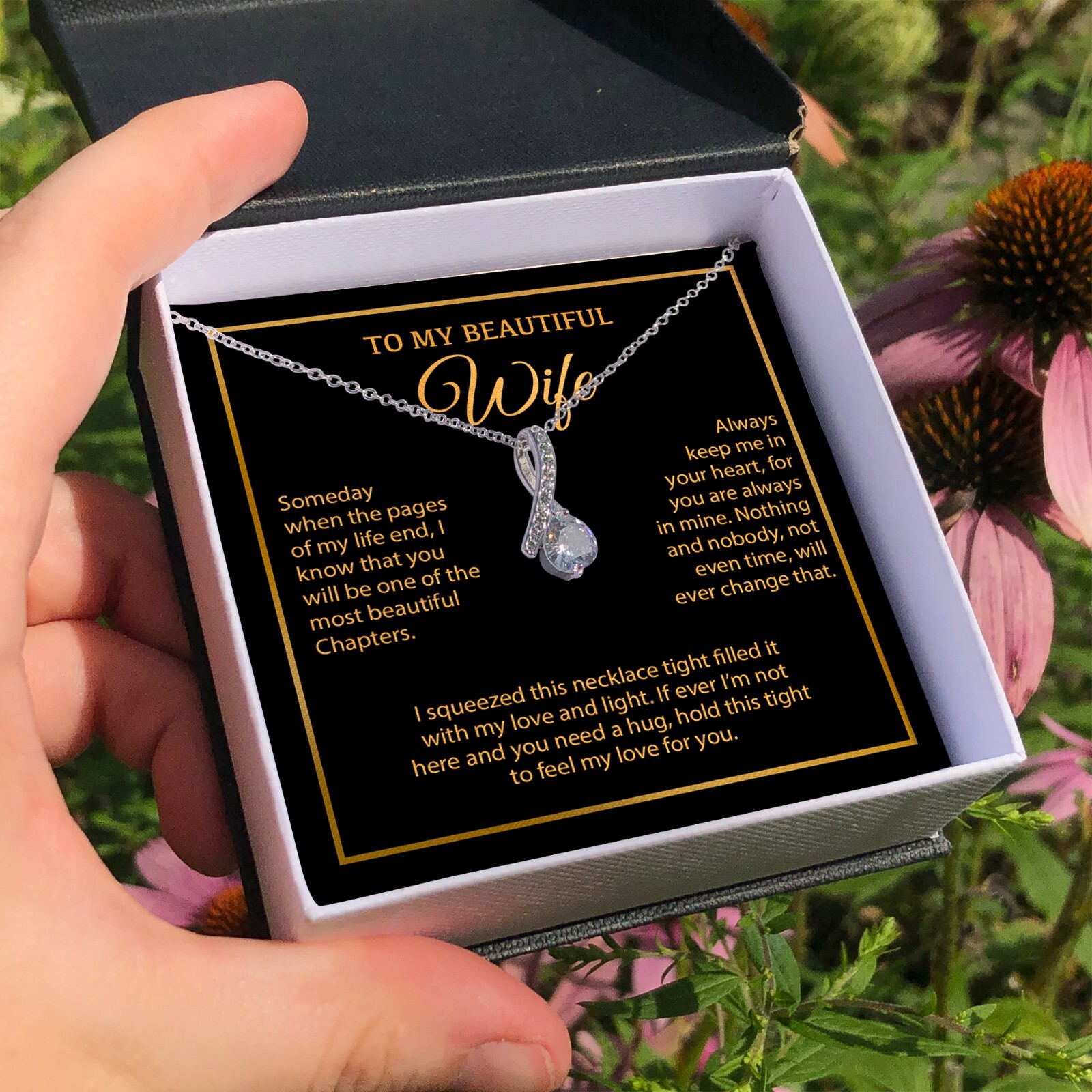 To My Wife Necklace, Vanlentines Gifts For Women, Anniversary Gift For Wife