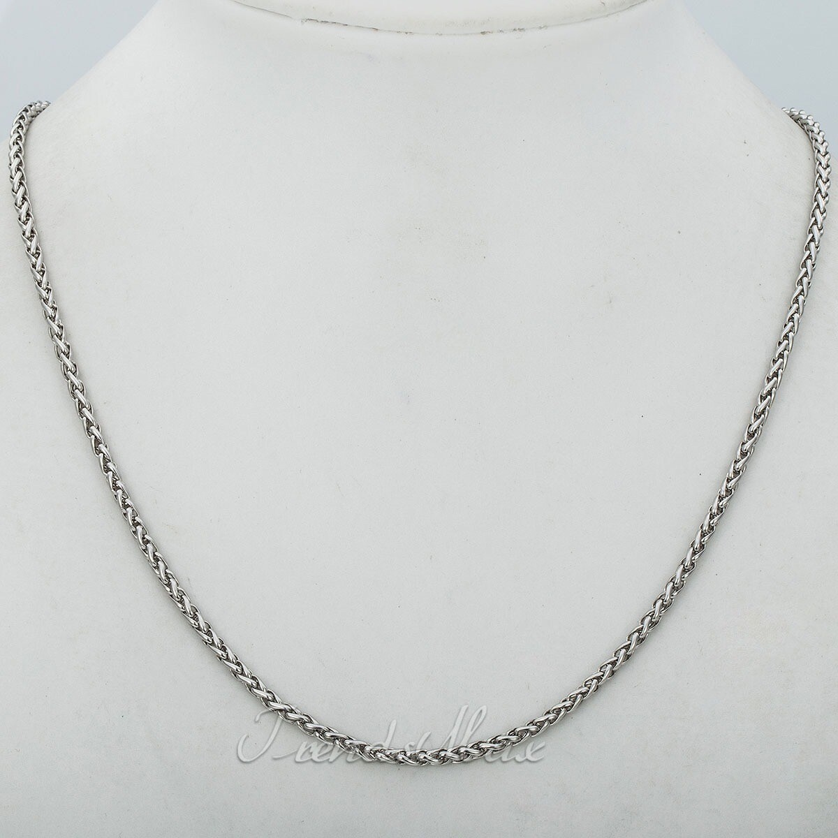 4/5MM Wheat Link Chain Stainless Steel Necklace Mens Womens 18/20/22/24/28 inch