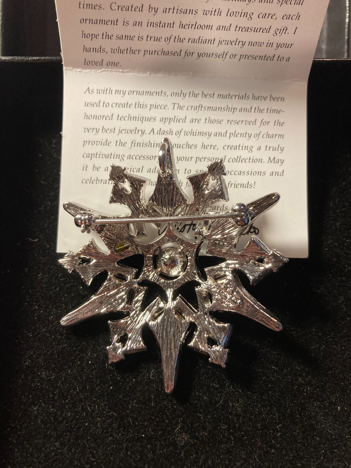 Christopher Radko Holiday Snowflake Pin 2″ in Diameter
