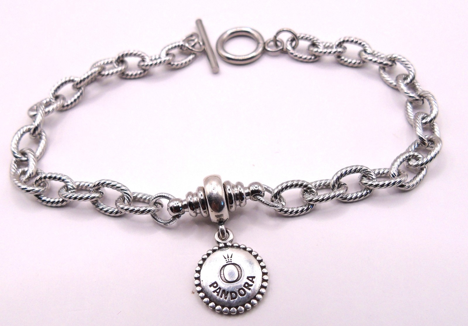 Textured Chain Bracelet for European Charms, Dangles & Lockets