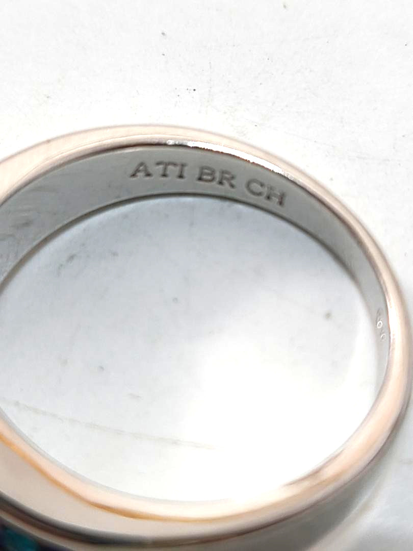 ATI BR Sparkling Allure Multicolor Crystal Mosaic Silver Ring