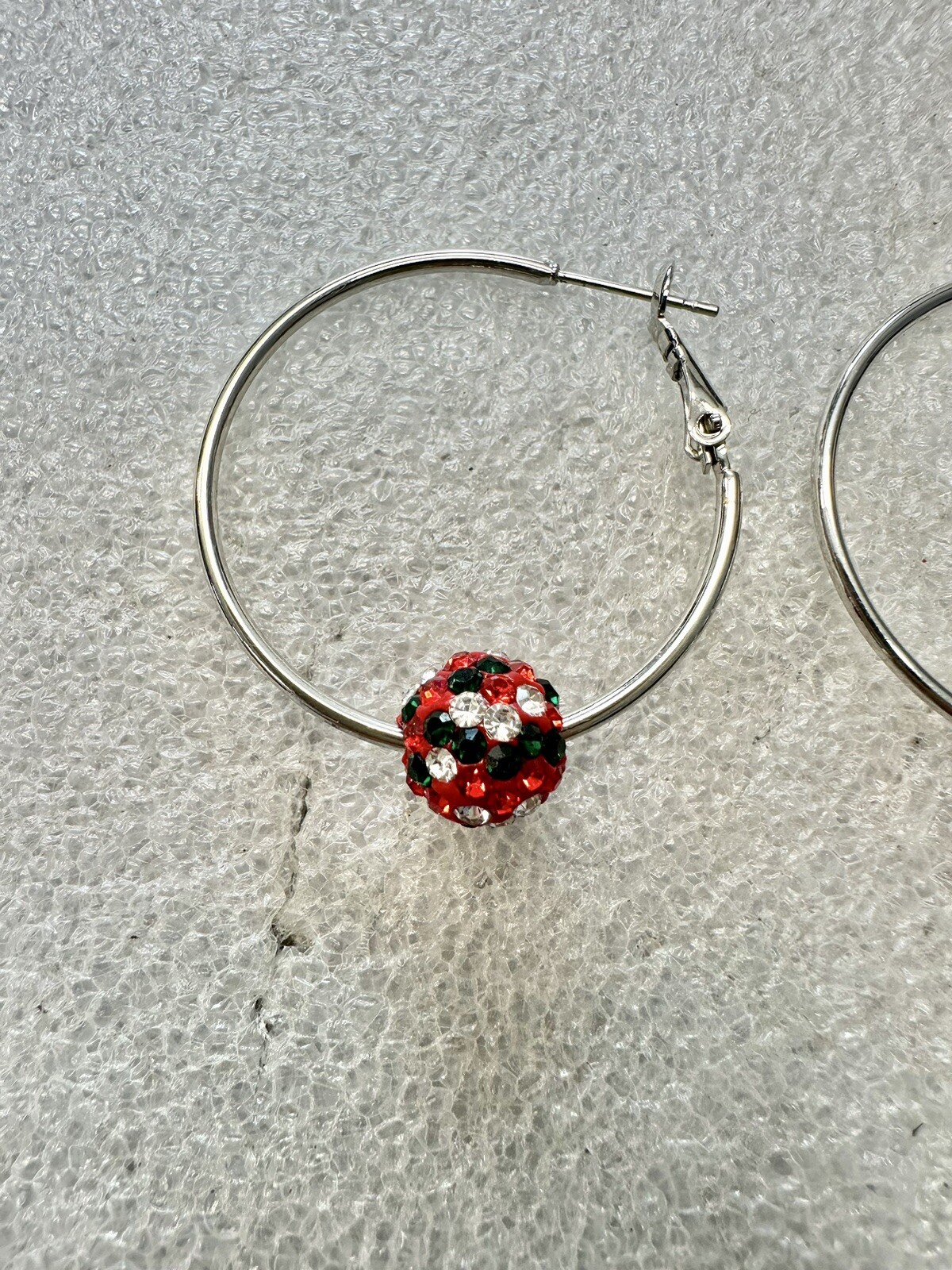 ATI BRCH Multi Interchangeable Bead & Hoop Silver Tone Earring Set