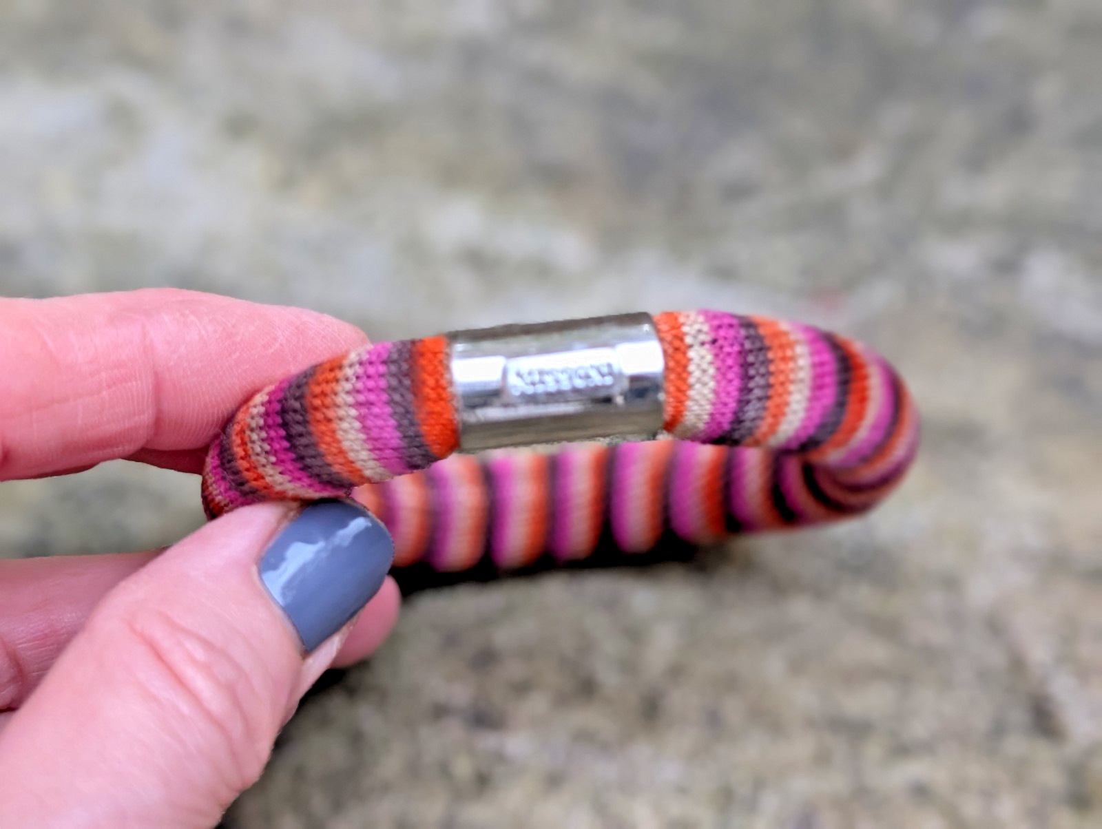 MISSONI V&A Collab Net-A-Porter Woven Palladium-Plated Panel Bracelet Bangle 305