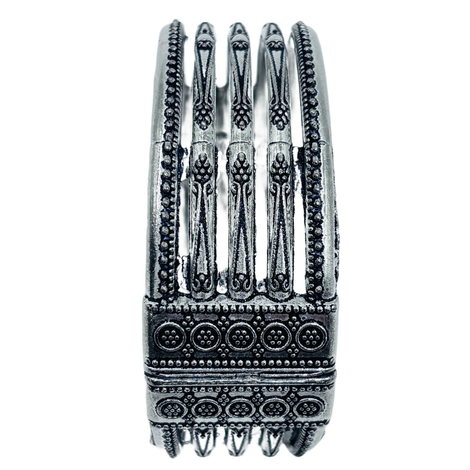 Openable Oxidized Silver Plated Bracelet for women/Everyday Wear/Gift For Her