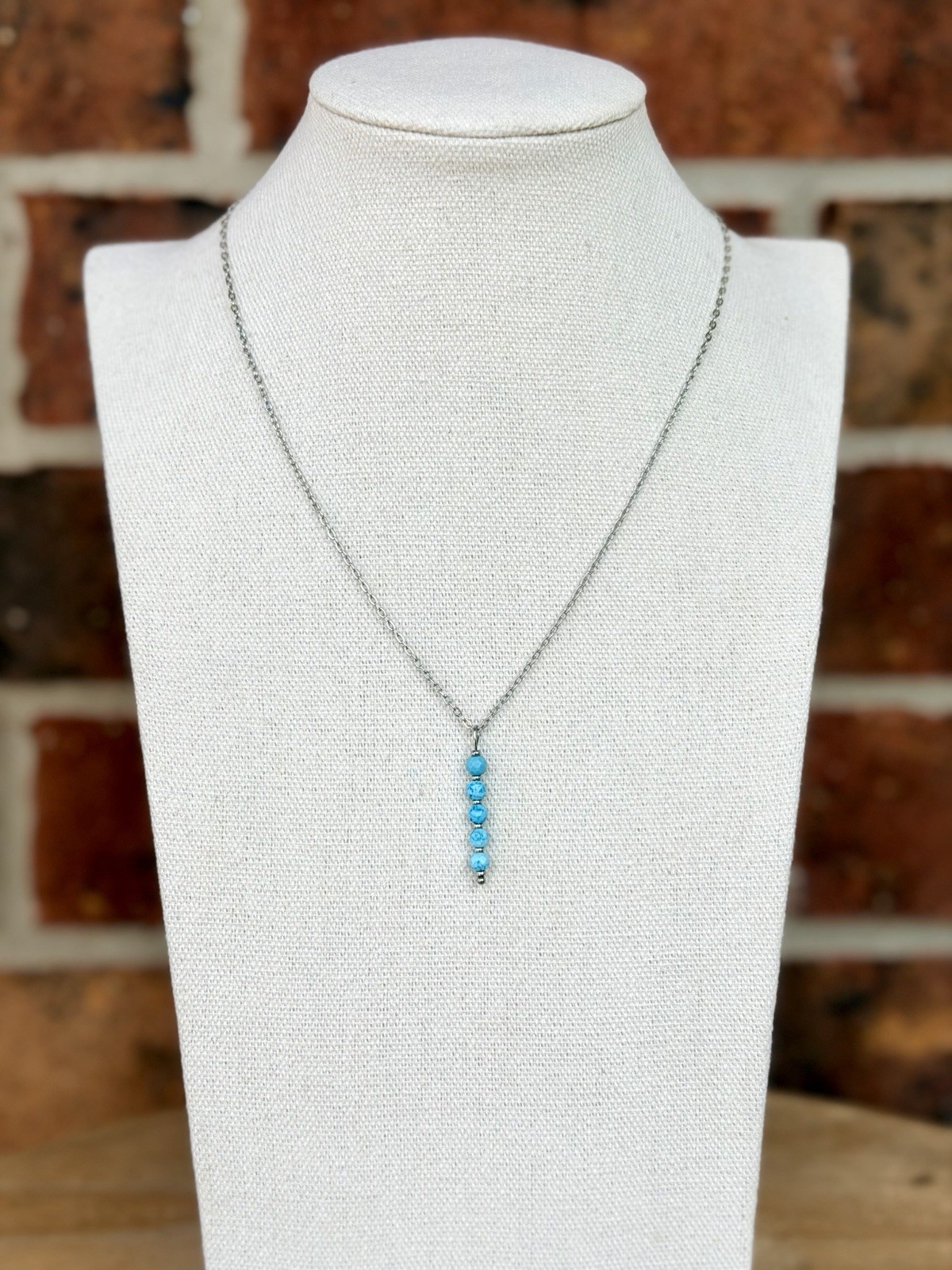 Bright Turquoise Charm Necklace