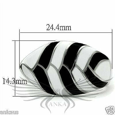 Elegant Design Epoxy Layered Fashion Ring No Stone 5 6 7 8 9 10 Tk225
