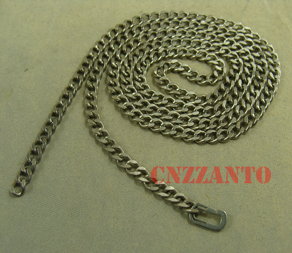 Pure Titanium Ti Curb chain necklace anti-allergy 3.5mm width 23.6 inch length