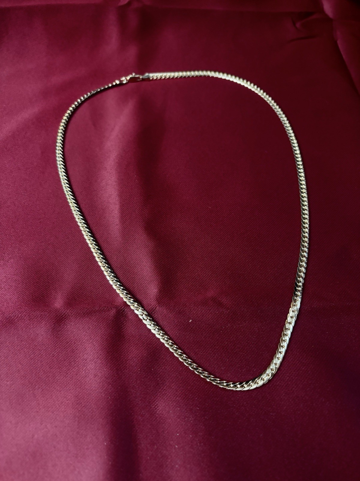 14K Yellow Gold Plated Polished Cuban Link Chain 5mm 24”