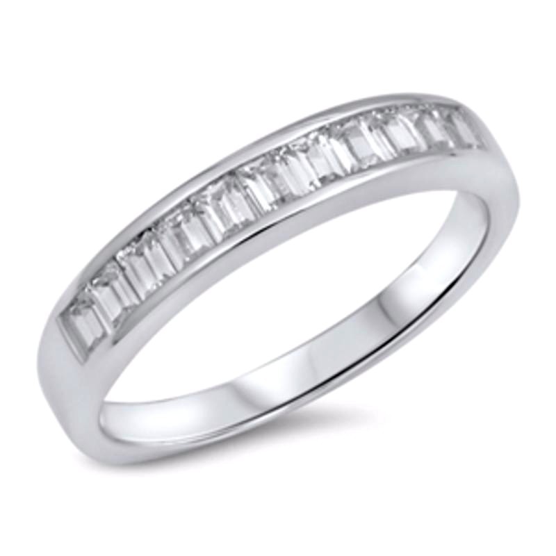 USA Seller Baguette Ring Sterling Silver 925 Best Price Jewelry Selectable