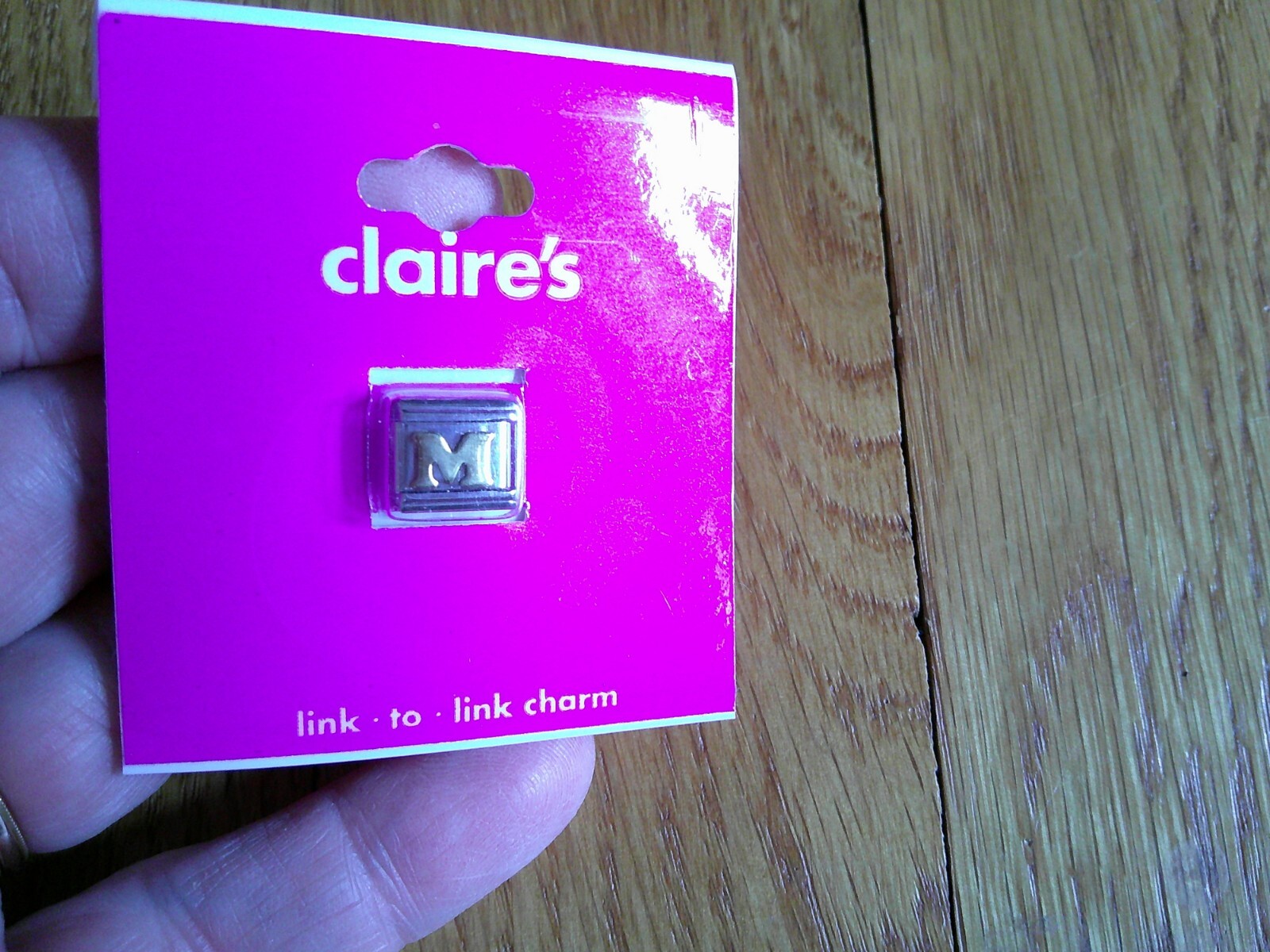 Vtg Claire’s Link to Link Charm Letter M Single NEW 2004 Jewelry Collectible