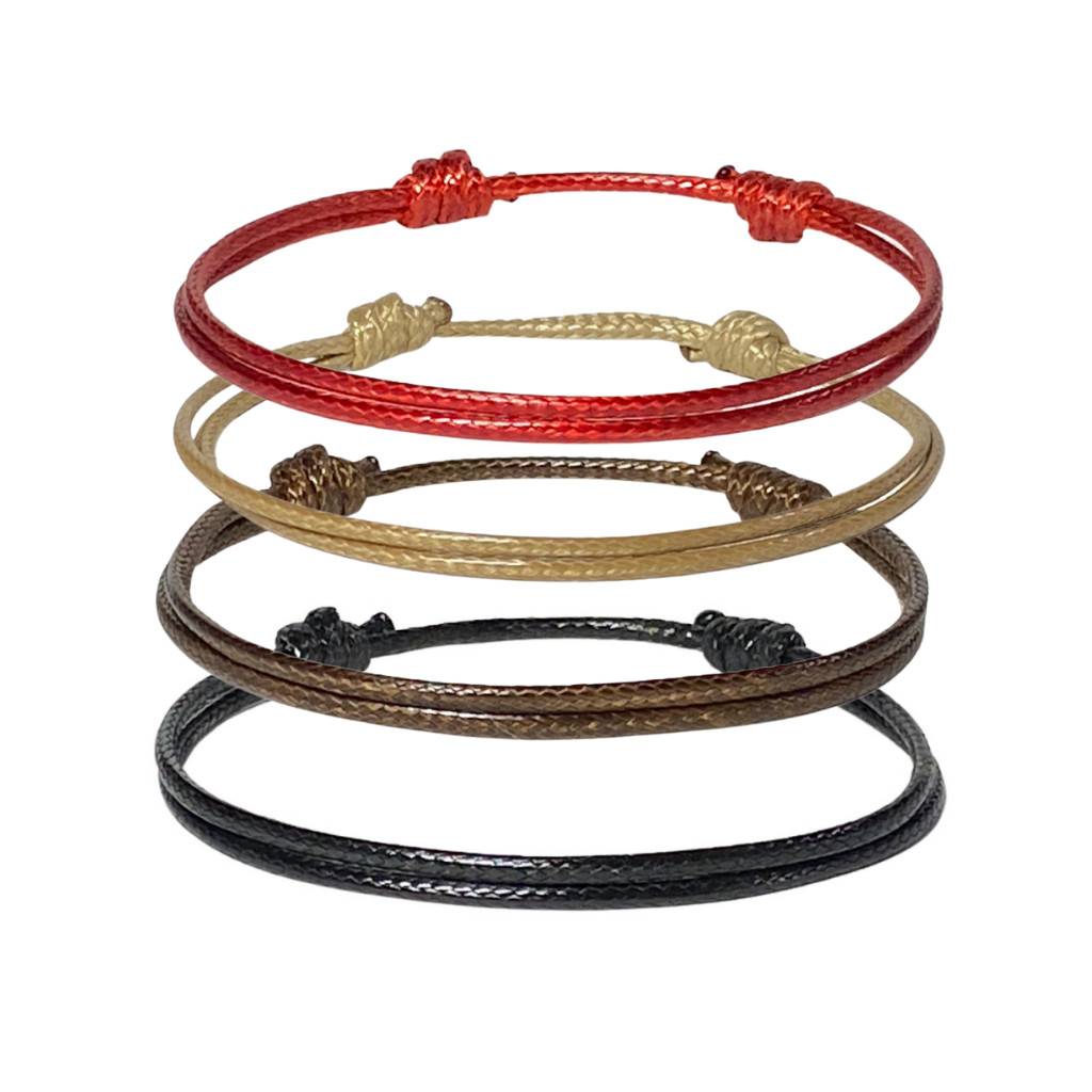Wax Nylon Cord Bracelets for Mens Unisex Waterproof Beach Vegan Christmas Gift
