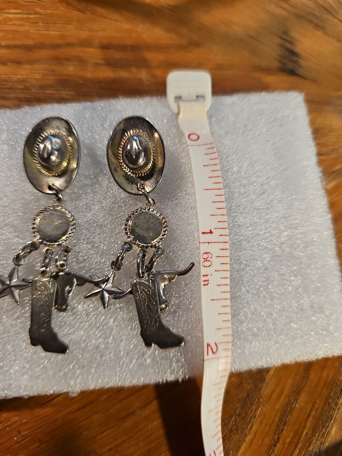 Texas Western Cowgirl Cowboy Dangle Earrings Star Boots Hat Horse Steer Bull