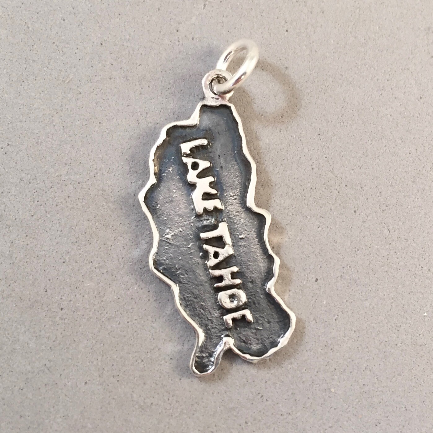 .925 Sterling Silver LAKE TAHOE CHARM Pendant Souvenir CA NV 925 NEW TW31
